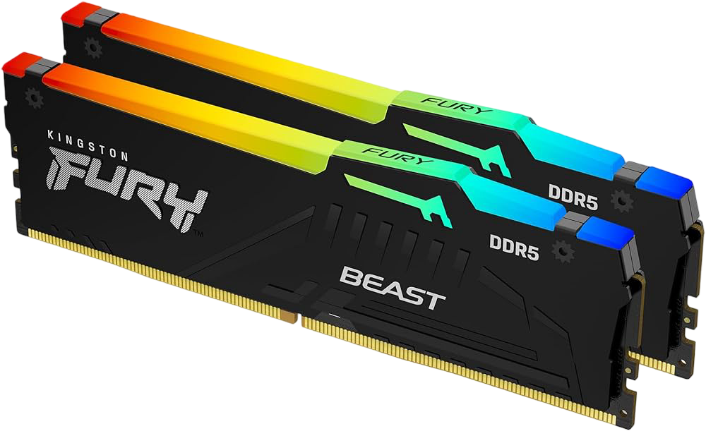 Kingston Fury Beast DDR5 32GB - 6400Mhz (2x16Gb) RGB - Black